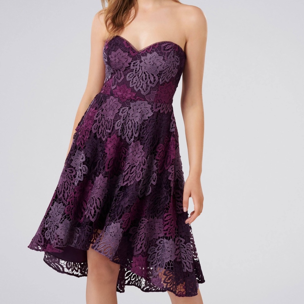 Ever New Melbourne Strapless Purple Lace Dress
